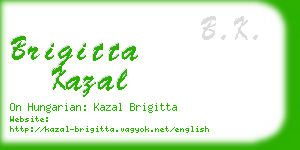 brigitta kazal business card